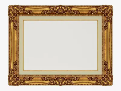 Frame picture gold v3 3D model