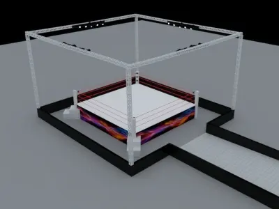 Wrestling Ring  Low-poly 3D model