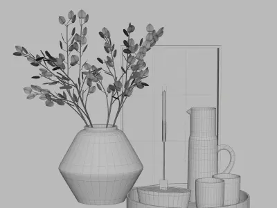 Interior decor Set 1 3D model