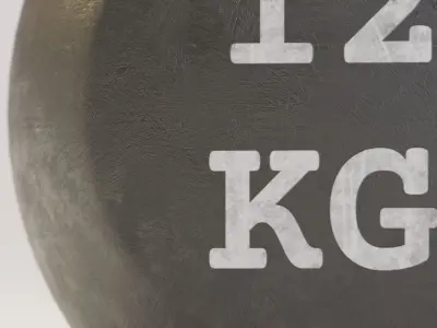 Realistic Rubber Kettlebell Low-poly 3D model