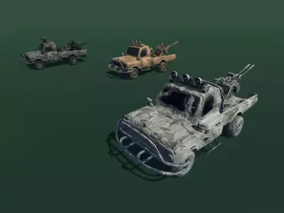 Modern SUV Low-poly 3D model