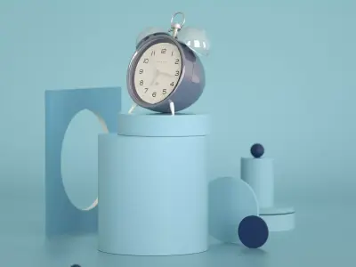 Alarm Clock 3D model with cinema 4d Octane 3D model