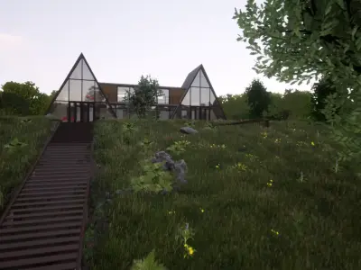 A double frame house 3D model