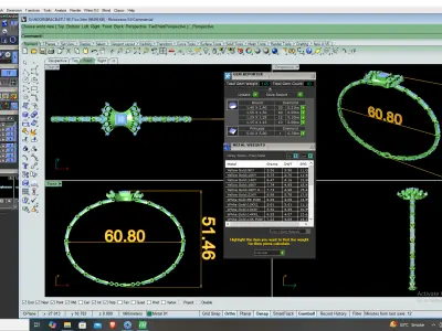 Round Diamond Bracelet for women 3D print model