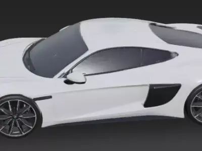 White Ferrari Inspired Sport Car 3D Model Game Ready 3D model