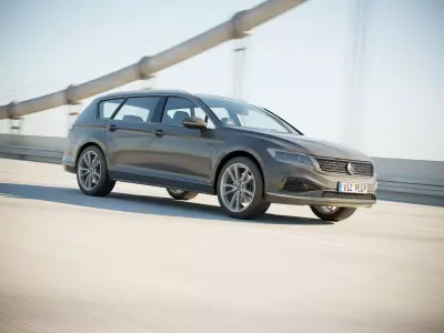 German family vagon 3D model