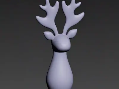 Reindeer  3dprint model for christmas 3D print model