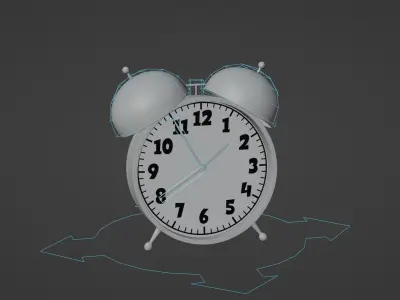 3D Alarm Clock 1 With Rig 3D model