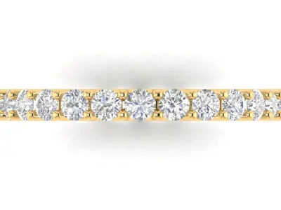 U Shaped Eternity Ring 2 point 6 mm stone size swiss 19 and EU59 3D print model