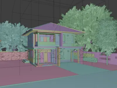 Modern House 3D Model type B1 3D model