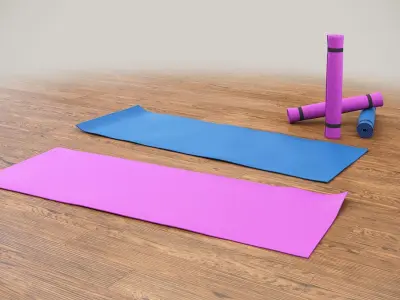 Yoga mats 3D model