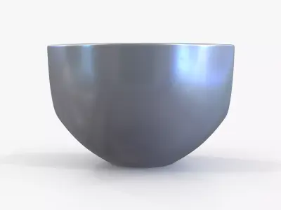 Bowl Chrome L Low-poly 3D model