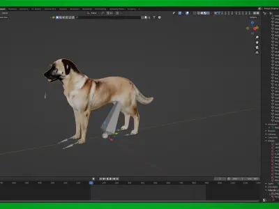 Kangal Shepherd Dog Low-poly 3D model