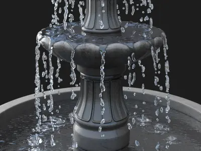 2 Tiered Barcelona Fountain 3D model