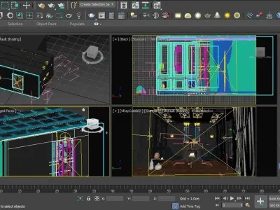 Luxury Dark Classic Corner Interior Design Free low-poly 3D model
