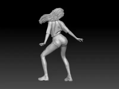 korean baseball cheerleader girl 3 3D print model