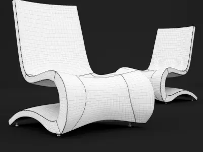 BT design Flow Lounge Chair  3D model