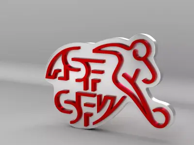 Switzerland National Soccer Team Logo 3D model