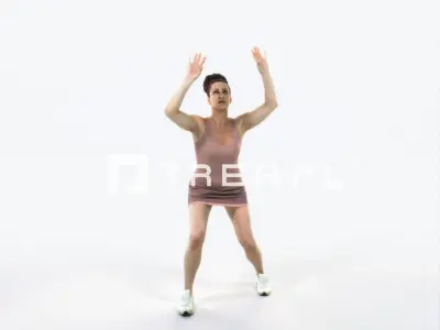 Yearn 11E Volleyball Overhead Sports Woman Low-poly 3D model