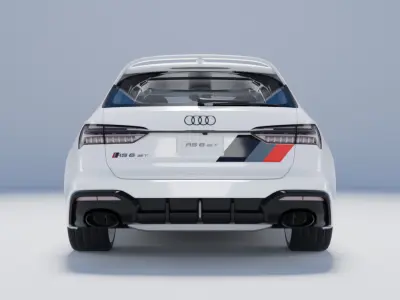 Audi RS6 GT Avant Realistic Game Ready Rigged Ready  Low-poly 3D model