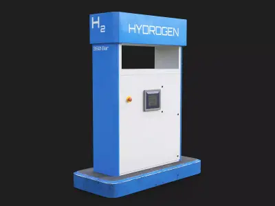 Hydrogen Dispenser Low-poly 3D model