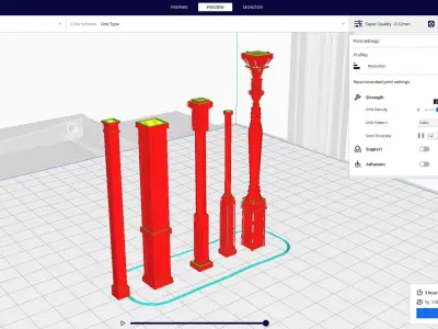 Pillar architecture 3D print model