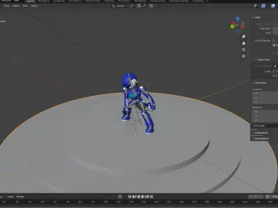 3D low poly model in Blender Free 3D model