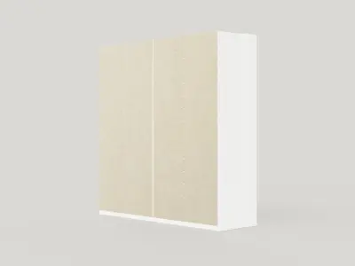 Wardrobe BREMA 210 White plus Mirror Low-poly 3D model