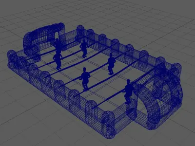 inflatable game foosball ballon football sport  Low-poly 3D model