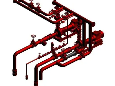 MEP-03-FIRE FIGHTING SYSTEM - Revit Family - 3D model 3D model