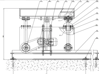 Hydraulic coil cart 3D print model
