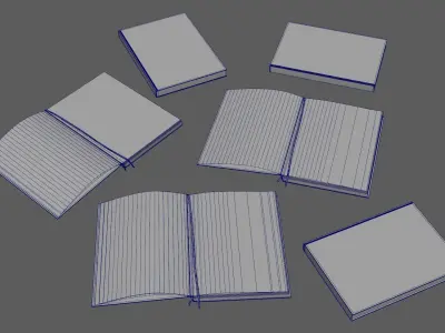 open and closed coffetable books  by soho house  3D model