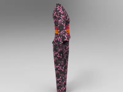 Yukata Dress 3D model