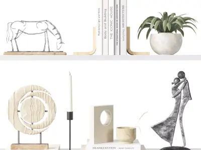 Decorative set 09 3D model buy