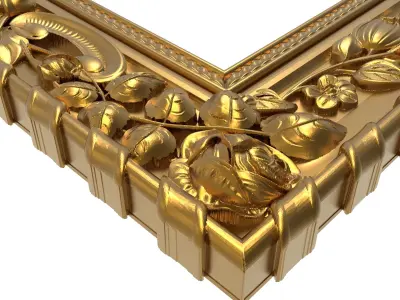 carved frame 3D model 29