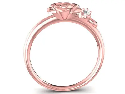 Romantic Rose Diamond Ring for Women  2933 3D print model