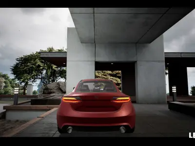 High - End Sedan Car 02 Driveable Animated Realistic Low-poly 3D model