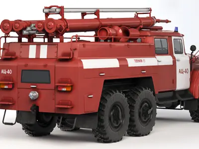 ZiL 131 AC-40 fire truck 1970 3D model
