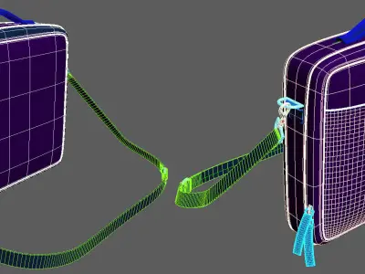 Sport Bag Briefcase Low-poly 3D model