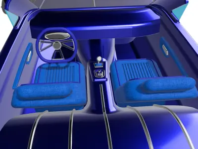 RODSTER Custom Hotrod with Interior n Driveline 3D print model