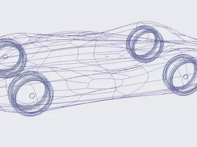 Electric car for speed record 3D model