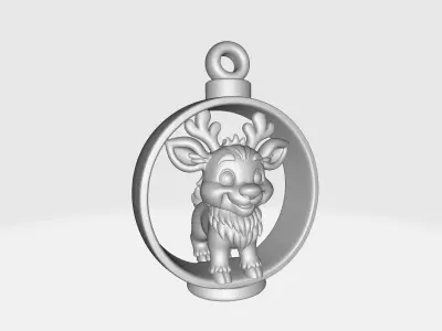 Reindeer Ornament Christmas Decoration Holiday Reindeer Figurine 3D print model