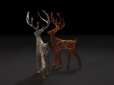 Christmas reindeer 3D print model