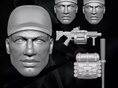 Hardball GI Joe Fan Art kit3D printable File For Action Figures 3D print model