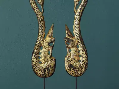 Wood Thai Naga 3D model