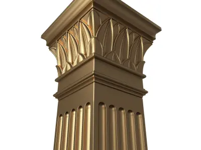 Column Capital 0402 Low-poly 3D model