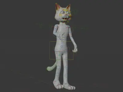 Cartoon Cartoony Kitty cat  3D model