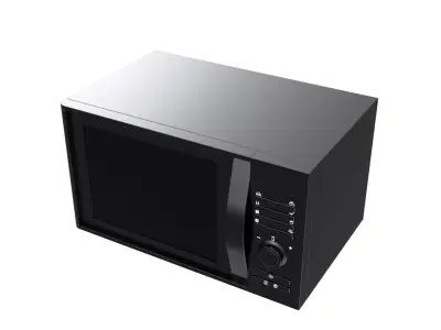 Black Microwave Free 3D model