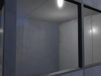 Industrial modular office Low-poly 3D model