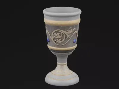 Ornate Goblet Low-poly 3D model